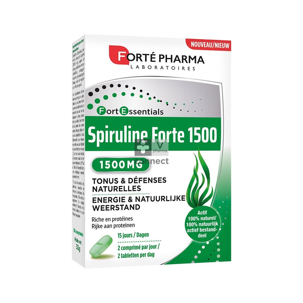 Forte Spiruline 1500  30 Comprimés