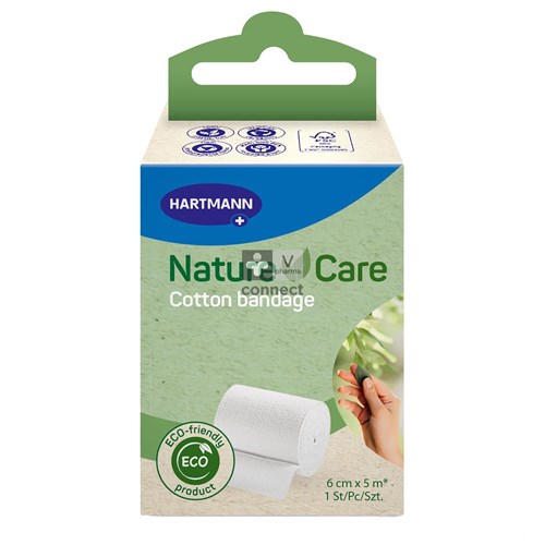 Nature Care Katoen Zwachtel 6cmx5m Rol 1