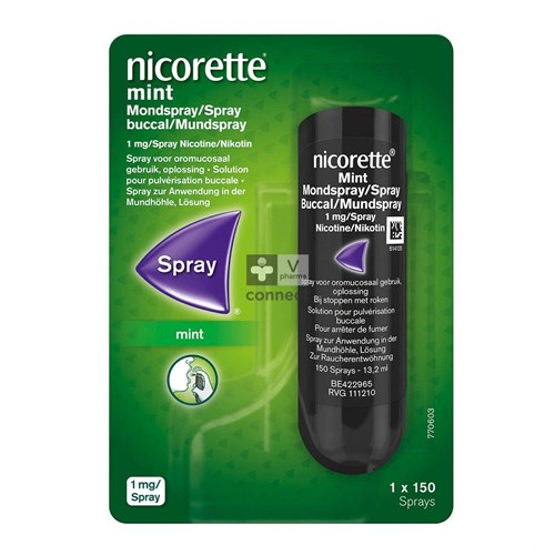 Nicorette Mint Mondspray 1x150 Sprays 1mg/spray