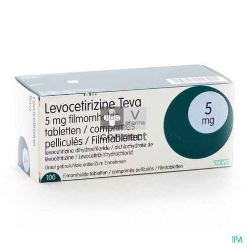 Levocetirizine Teva 5mg Filmomh Tabl 100 X 5mg