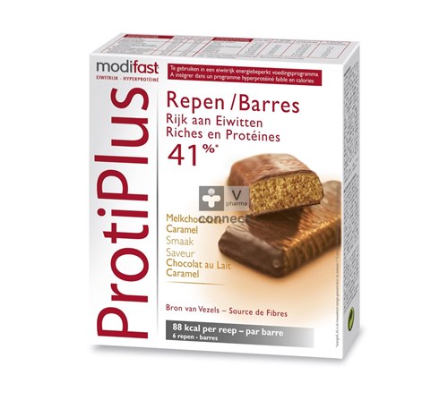 Modifast Protiplus Barre Chocolat Caramel 6 Pièces