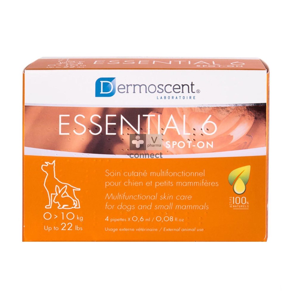 Essential 6 Spot-on Hond 1-10kg Pipet 4x0,6ml