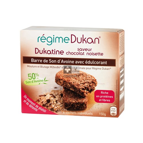 Regime Dukan Barres Chocolat Noisette 6 Sachets