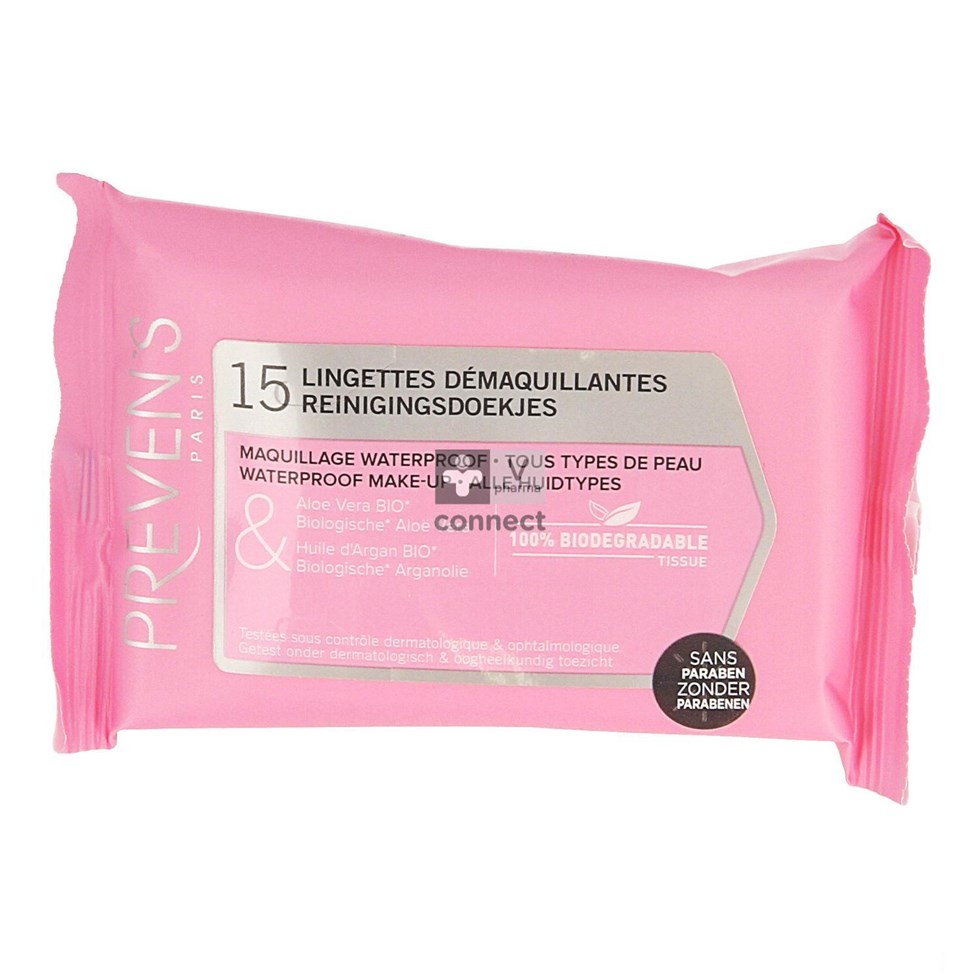 Preven's Lingettes Demaquillantes 15 Sachets