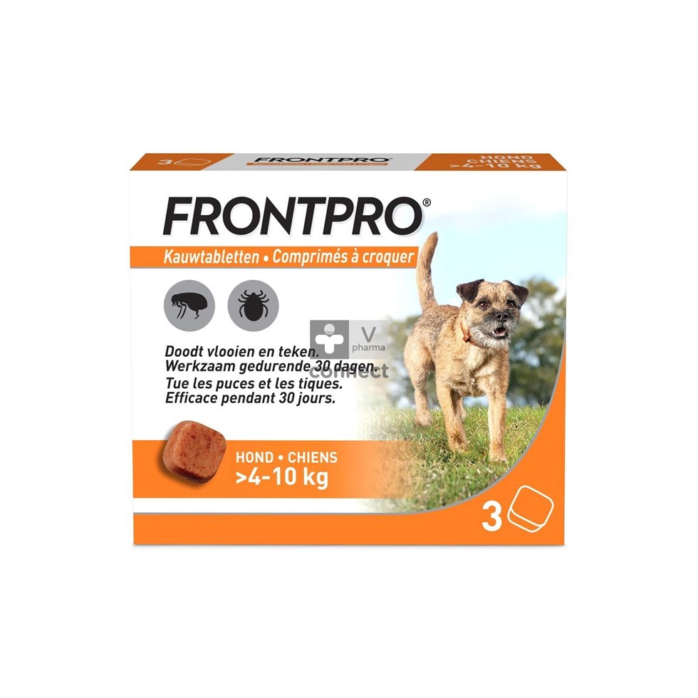 Frontpro 28mg >4-10kg Hond Kauwtabl 3