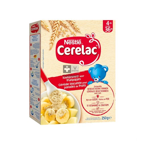 Nestle Cerelac Koekjesmeel Fruitpapjes 250g