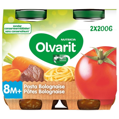 Olvarit Pasta Bolognaise 2x200g 8m06