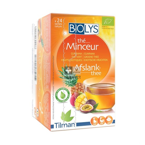 Biolys Infusion Guarana Thé Vert Fruits Exotiques 24 Sachets