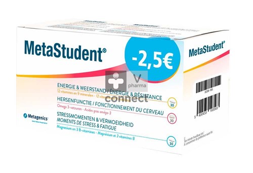 Metagenics Metastudent Pack 3 Produits Prix Promo