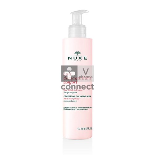 Nuxe Lait Démaquillant Confort Pétales de Rose 200 ml