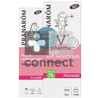 Pranarom PranaBB Roller Anti Moustique 30 ml + Roller Piqûres 15 ml Prix Promo