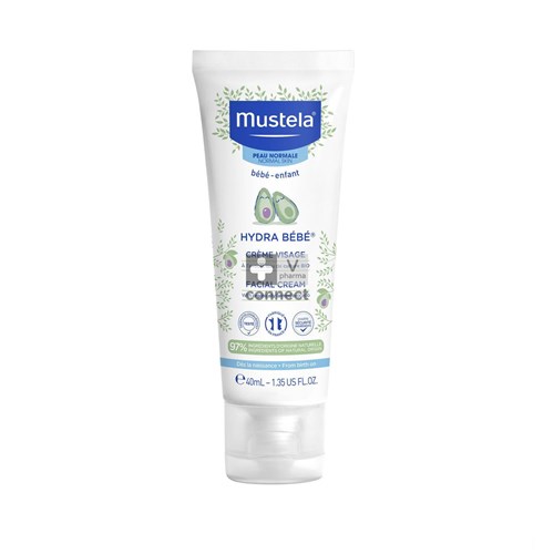 Mustela Bébé Hydra Crème Visage Peau Sèche 40 ml