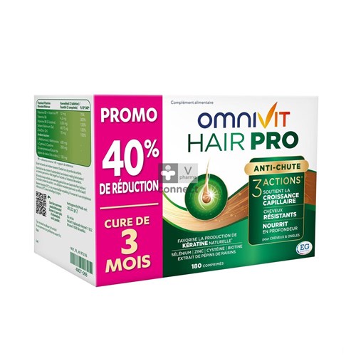 Omnivit Hair Pro Nutri Repair 120 Capsules + 120 Capsules Prix Promo