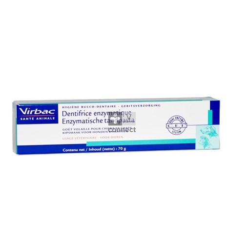 Virbac Dentifrice Enzymatique Chiens et Chats Gout Volaille 70 g