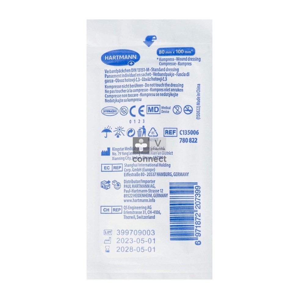 Urgentieverband Middel 8x10cm 1 P/s