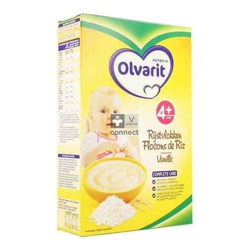 Olvarit Flocons de Riz Vanille 225 g