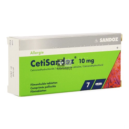 Cetisandoz Sandoz Comp 7 X 10mg