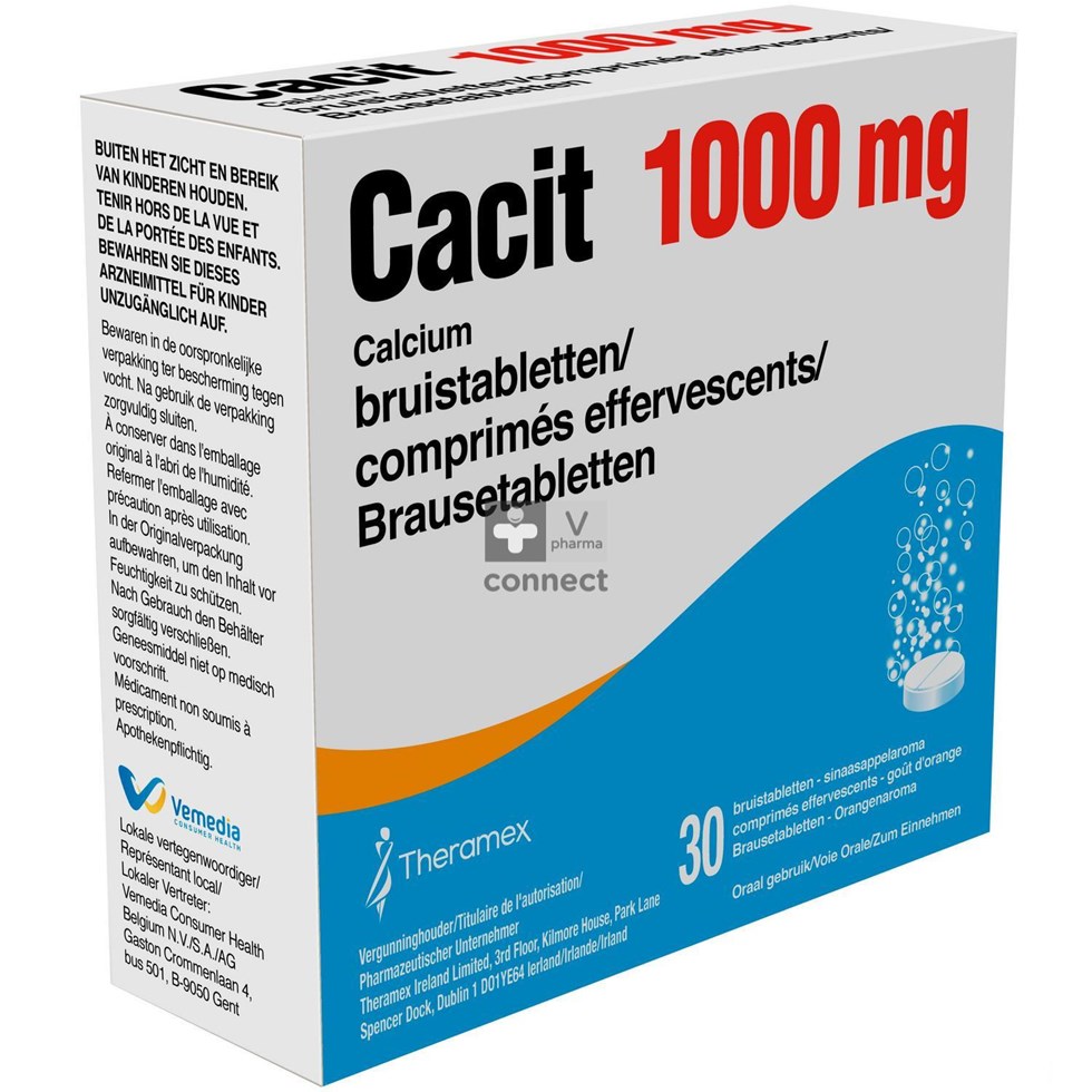 Cacit 1000 Bruistabletten Tube 30x1000mg