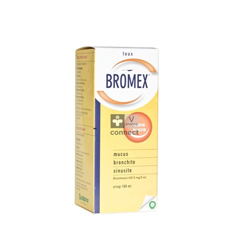 Bromex Sirop Sans Sucre Goût Framboise 180 ml