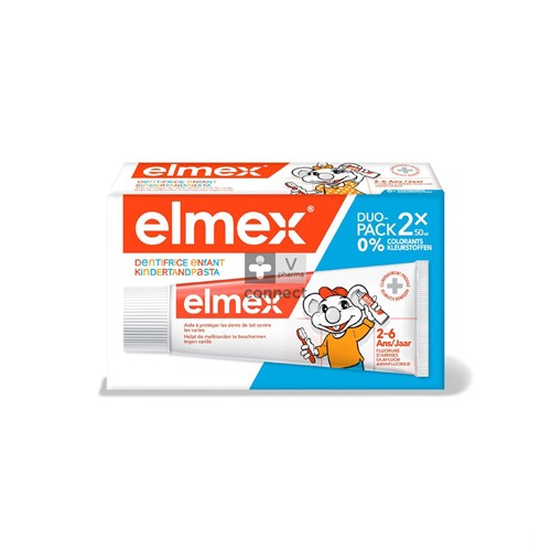 Elmex Tandpasta Kind 2-6 Jaar 2x50ml