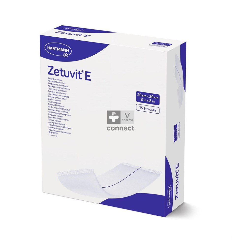 Zetuvit E Compresses Steriles 20 x 20 15 Pièces