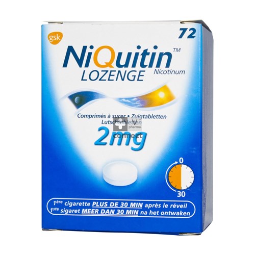 Niquitin Lozenge Zuigtabletten 72 X 2mg
