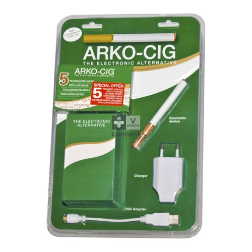 Arko-Cig Cigarette Electronique Kit Complet + 5 Recharges Gratis