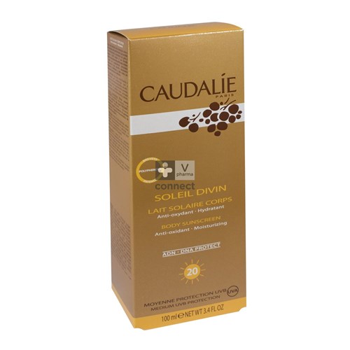 Caudalie Soleil Divin Lait Solaire Visage et Corps SPF20 100 ml