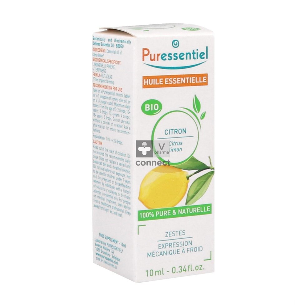 Puressentiel Citron Huile Essentielle Bio 10 ml