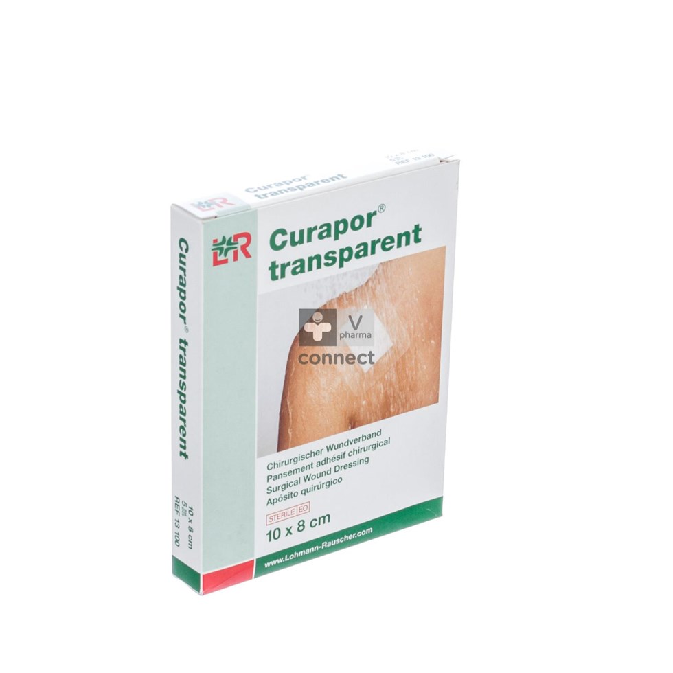 Curapor Transparant Steriel 10cmx 8cm 5 13100