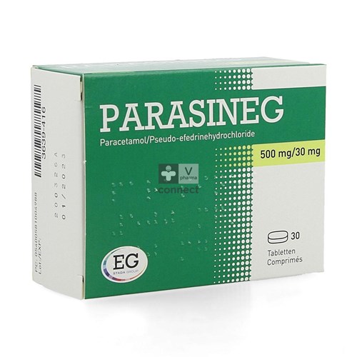 Parasineg 500Mg/30Mg Tabl 30