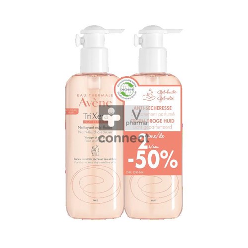 Avene Trixera Nutrition Nettoyant Nutri-Fluide 2 x 400 ml Prix Promo