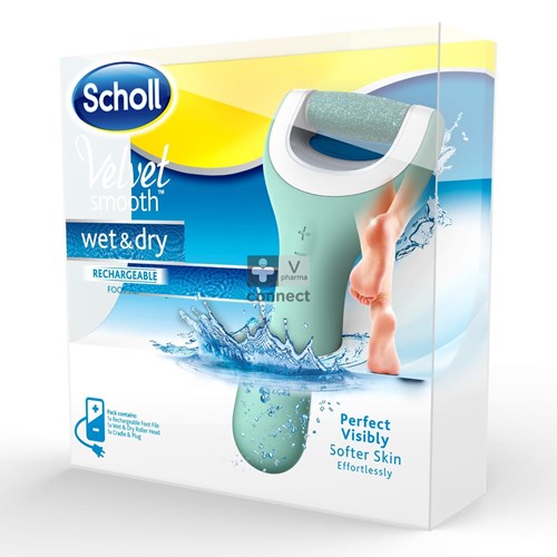 Scholl Velvet Smooth Wet & Dry Rape Electrique Pieds Secs et Mouillés