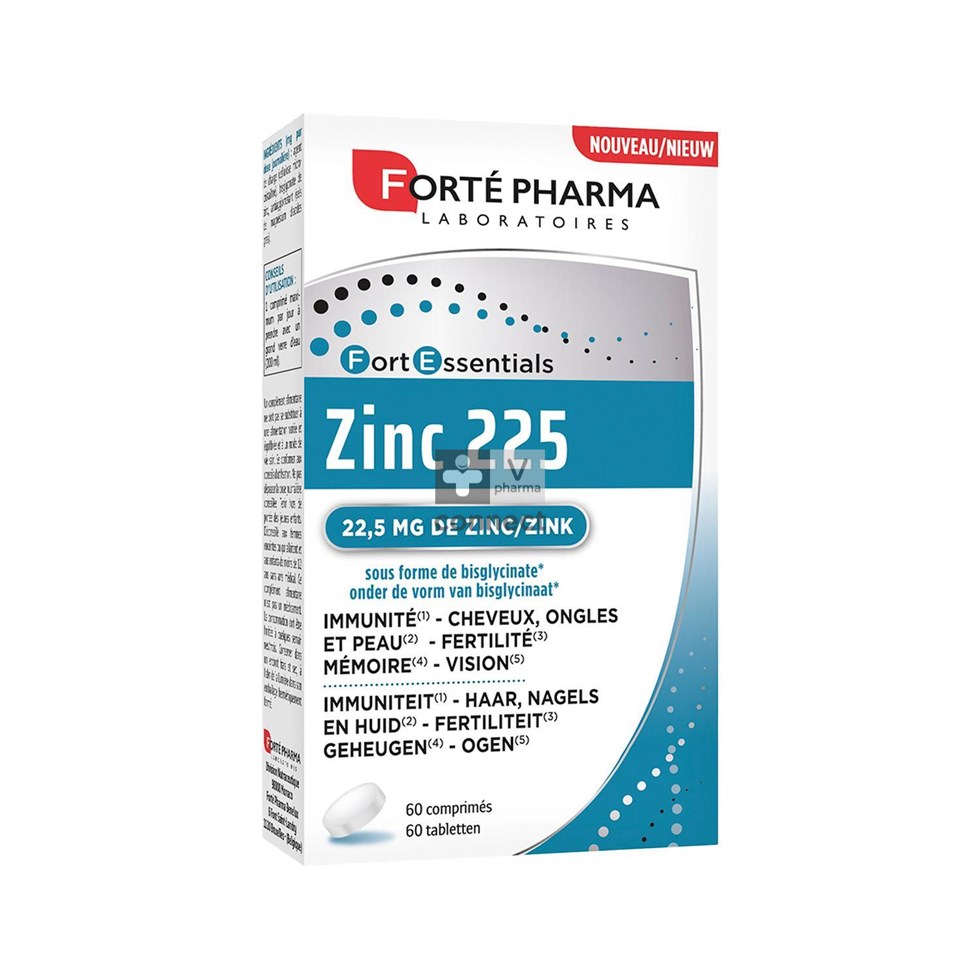 Zink 225 Forte Pharma Tabl 60