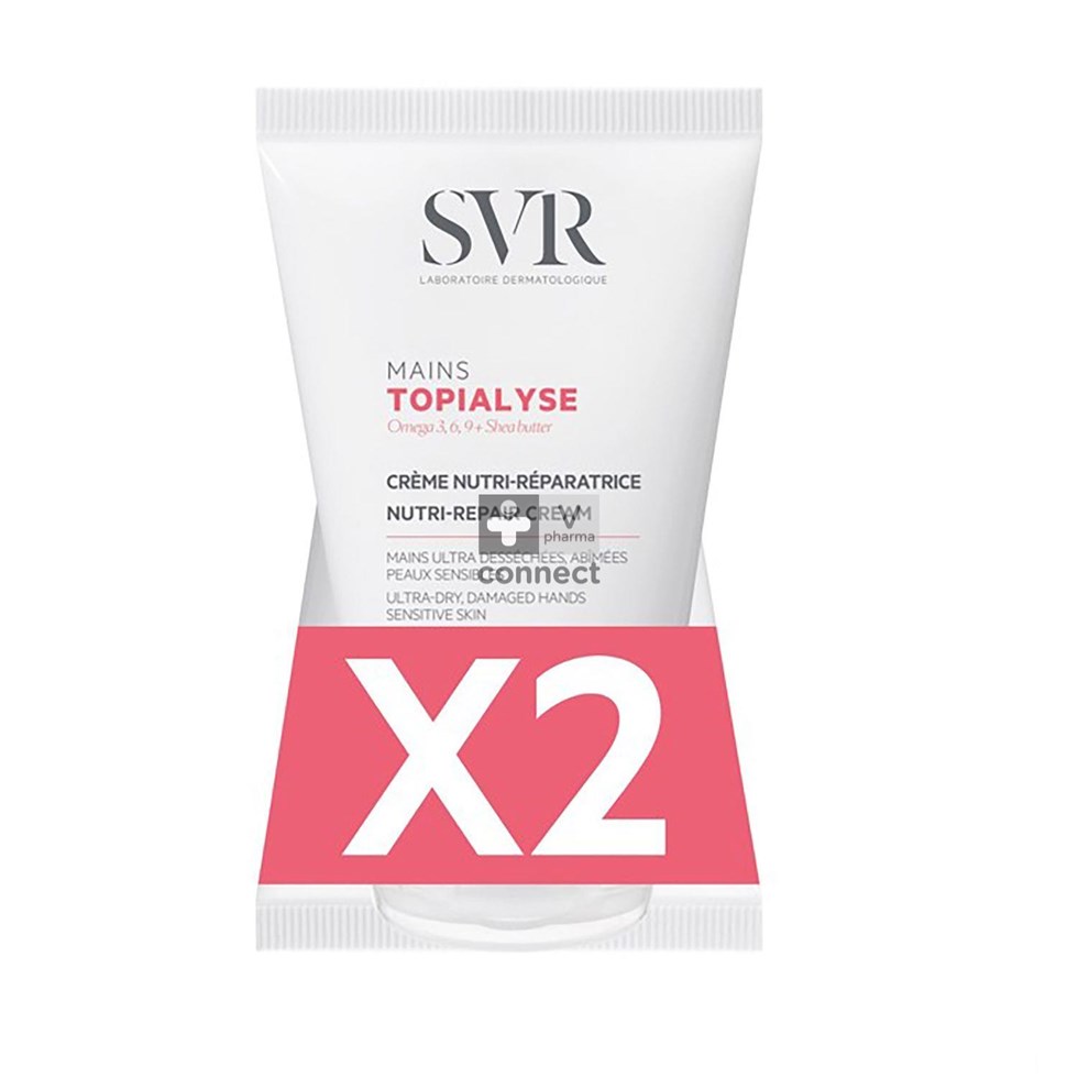 SVR Topialyse Crème Mains 2 x 50 ml Prix Promo