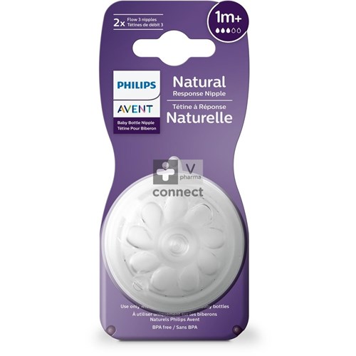 Philips Avent Tétine Naturelle Débit 3 +1m 2 Pièces