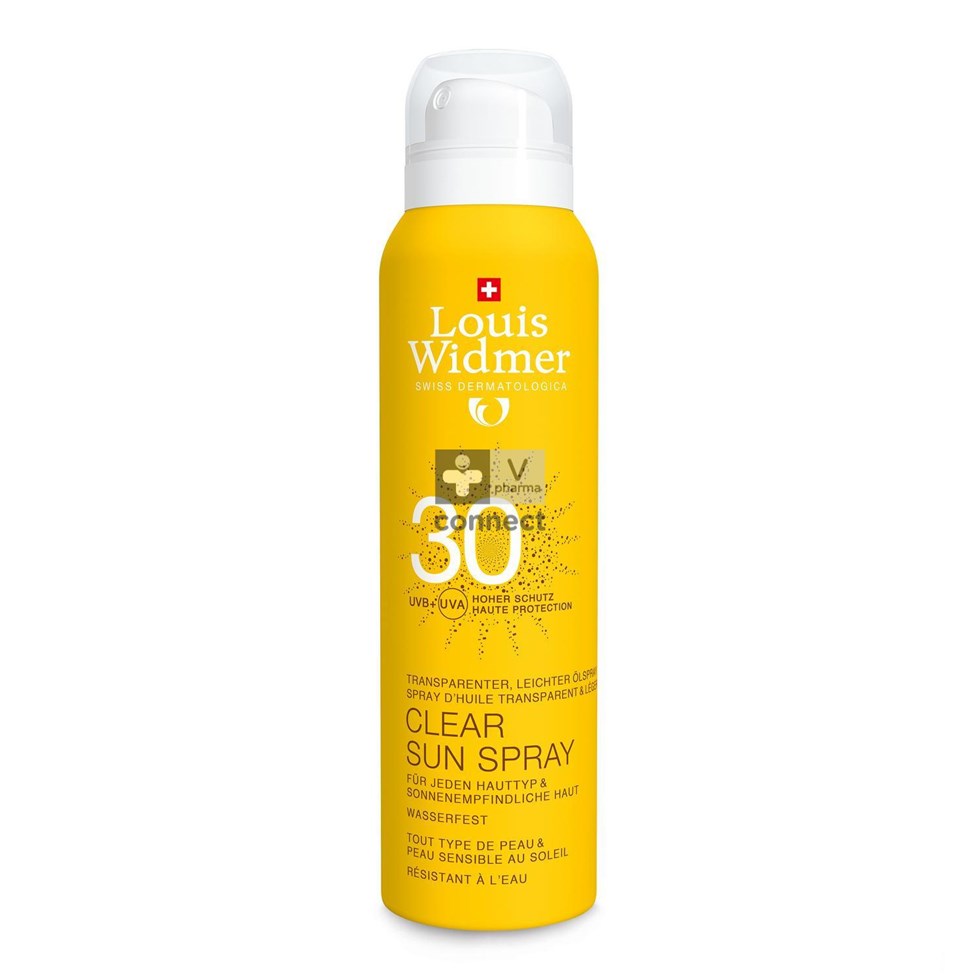 Widmer Clear Sun Spray SPF30 Avec Parfum 125 ml