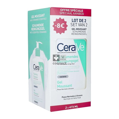 Cerave Duo Gel Nettoyant Moussant 473 ml