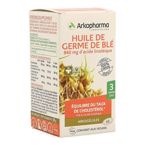 Arko Huile Germes Blé Bio 60 Gelules