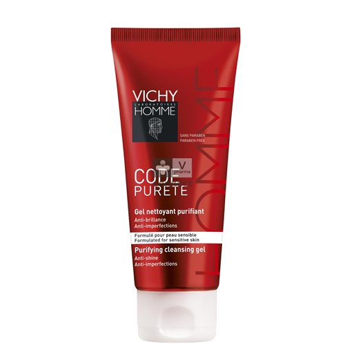 Vichy Homme Code Pureté Gel Nettoyant Purifiant 100 ml