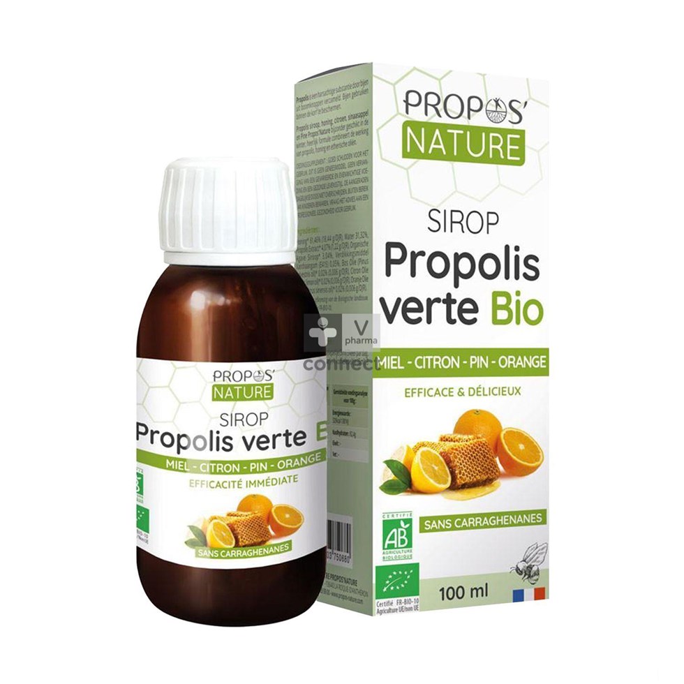 Propos Nature Sirop Propolis Miel Citron Pin Orange 100 ml