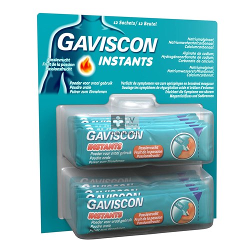 Gaviscon Instant Poudre Gout Fruits Passion 12 Sachets