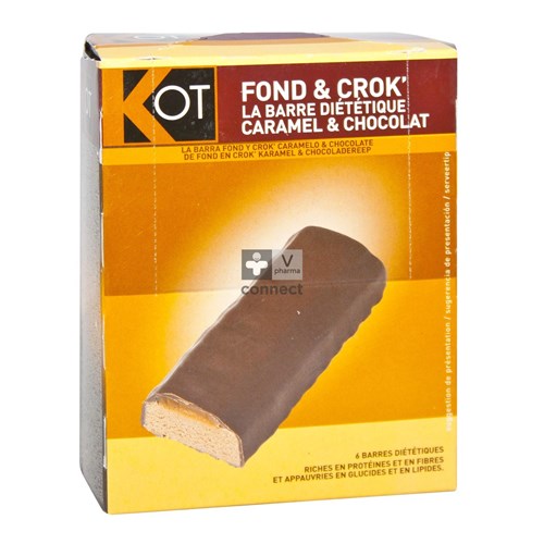Kot Fond & Crok Barre Minceur Caramel et Chocolat 6 Pièces