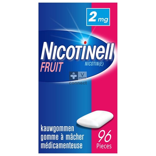 Nicotinell Fruit 2 mg 96 Gommes à Macher