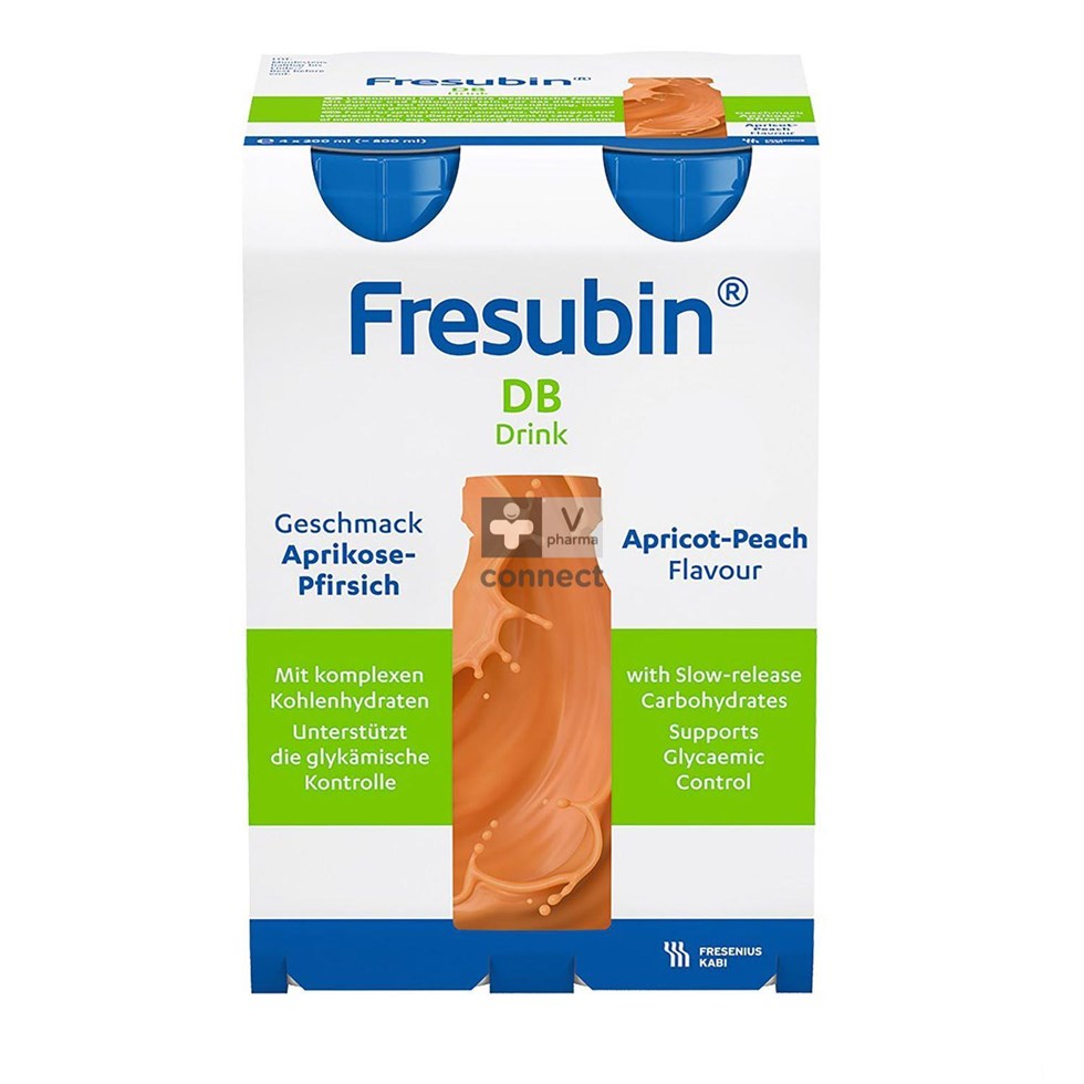 Fresubin DB Drink Perzik-Abrikoos 200 ml 4 stuks