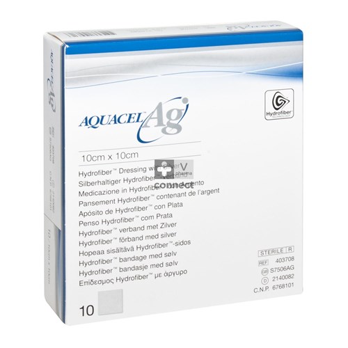 Aquacel Ag Pansement 10x10  10 Pieces