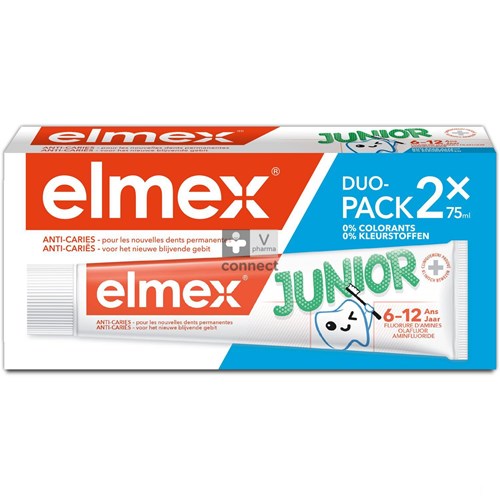 Elmex Junior Tandpasta 2 x 75 ml Promoprijs