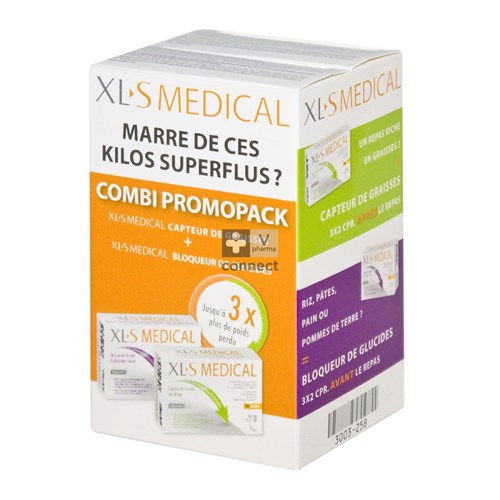 Xls Medical Startpack Bloqueur de Glucides + Capteur de Graisses 2 x 60 Comprimés Prix Promo