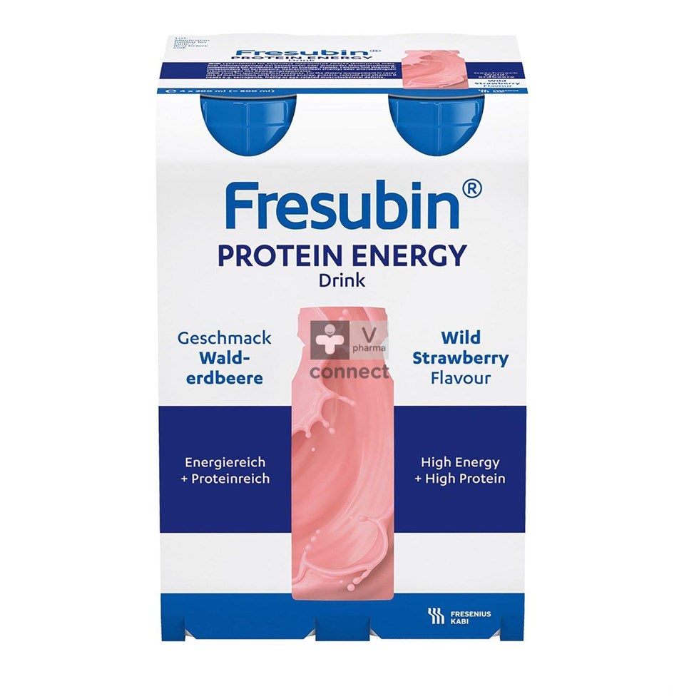 Fresubin Protein Energy Drink Fraise Des Bois/bosaardbei 4 stuks