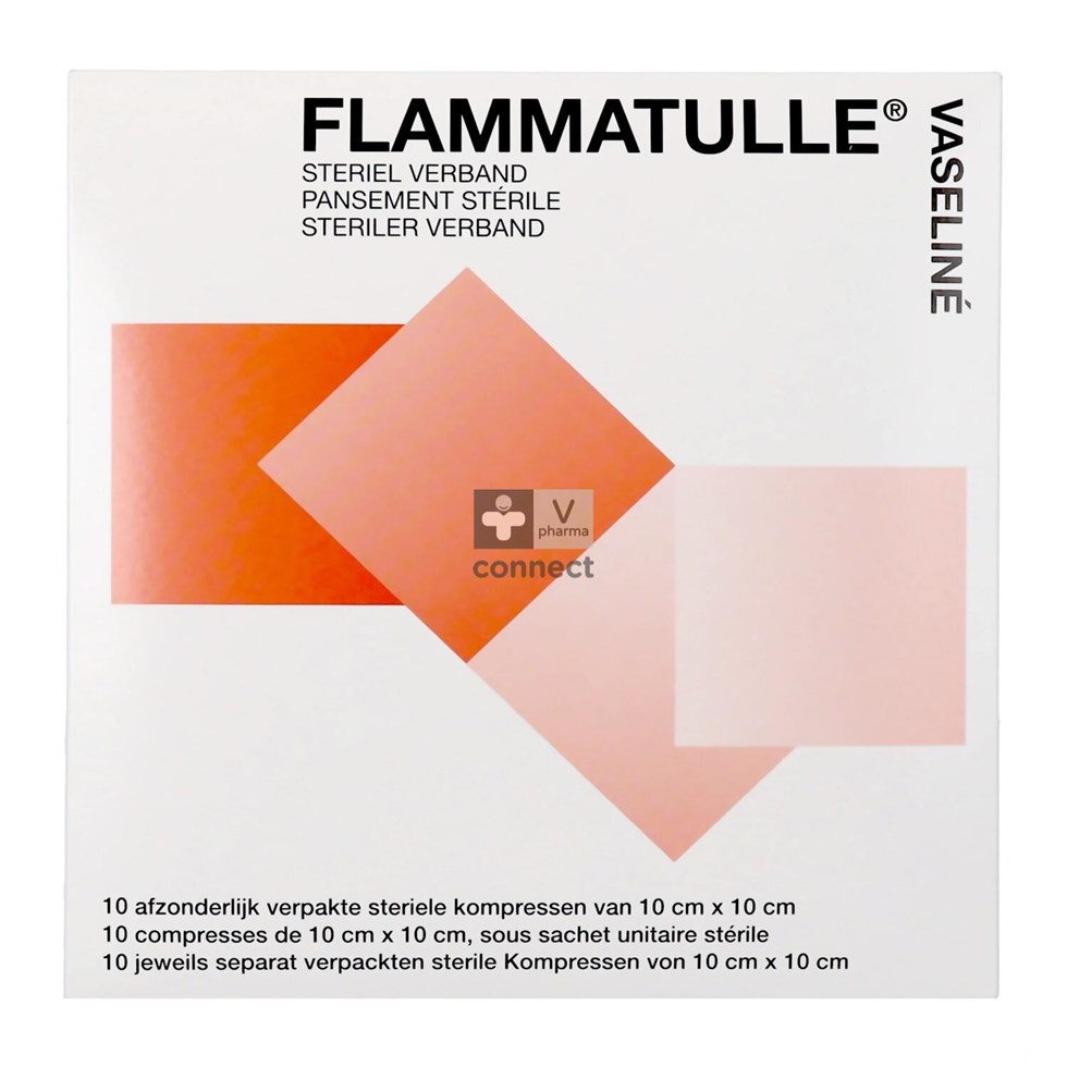 Flammatulle Vaseline Sterile 10x10x10